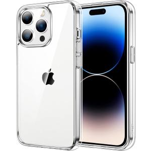 JETech Case for iPhone 14 Pro 6.1-Inch, Non-Yellowing Shockproof Phone Bumper Cover, Anti-Scratch Clear Back (Clear)
