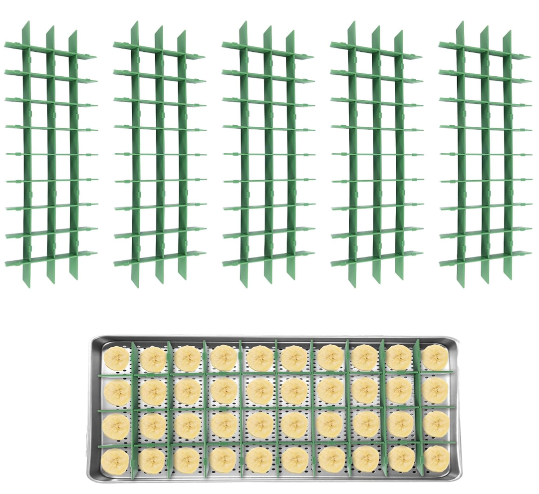 BOXOB 5 Sets Freeze Dryer Tray Dividers for Harvest Right Freeze Dryer, Medium Size Candy & Food Drying Tray Organizer Supplies Accessories Non-Stick Dividers for Fruits, Vegetables, Meals