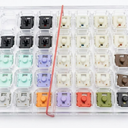 GATERON Low Profile Keyboard Switches Series, Jade Pro Chocolate Banana Grey Heron Switches Compatible for Low Profile Gaming Keyboard
