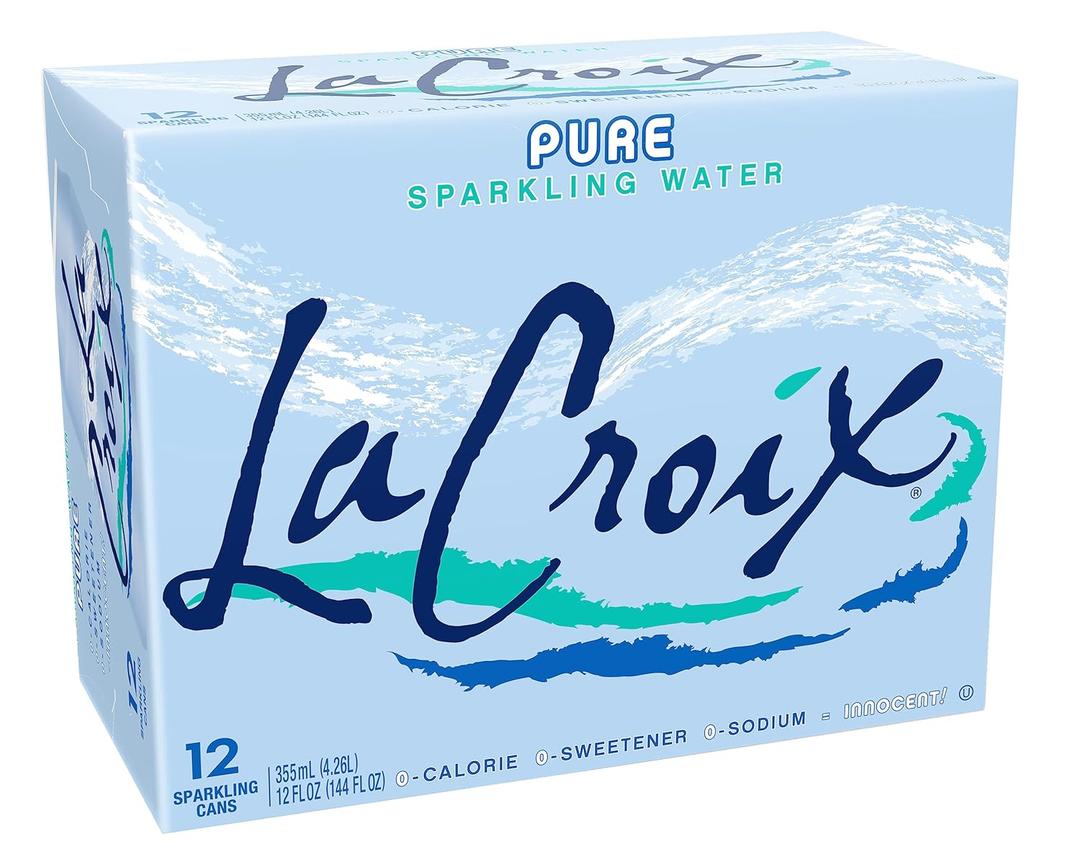 LaCroix Sparkling Water, Pure, 12 Fl Oz (pack of 12), Best Before 07/17/25