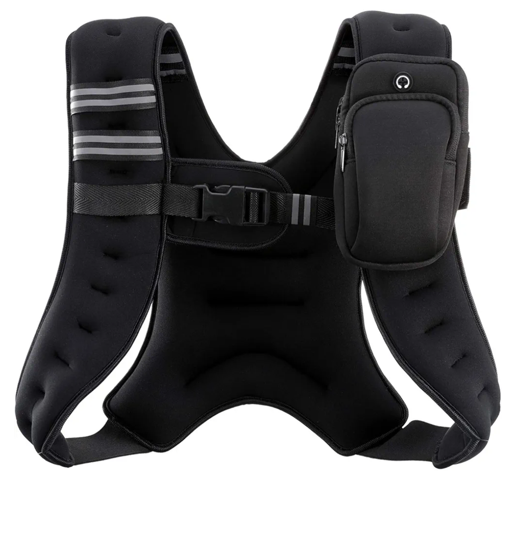 ZELUS Weighted Vest, 20LB Weight Vest with Reflective Stripe for Workout, Strength Training, Running, Fitness, Muscle Building, Weight Loss, Weightlifting