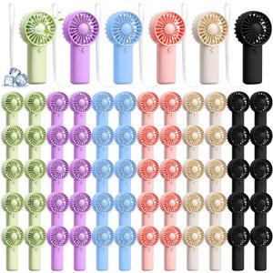 Rossesay 60 Pcs Mini Portable Fan, Green, Pink, White, Blue, Black, Purple
Small Handheld Fans, Battery Operated Portable Personal Fans, Summer Party Travel Beach, Indoor Outdoor Cooling Gift