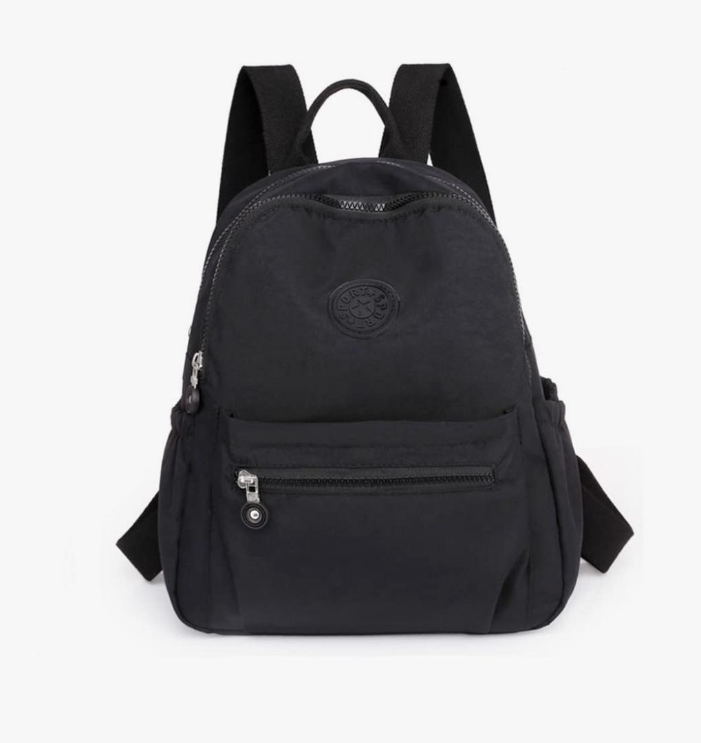 Mini Nylon Backpacks for Women Small Backpack Purse Lightweight Backpacks Mini Casual Travel Daypack (Small Backpack - A Style Black)
