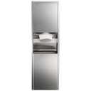 Bobrick 3949 ClassicSeries Stainless Steel Surface-Mounted Convertible Paper Towel Dispenser/Waste Receptacle, Satin Finish, 12 Gallon Capacity, 17-1/2" Width x 56-5/16" Height
