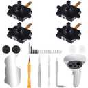 Ikpek 4 Pack Joystick Replacement Kit for Oculus Quest 2 Controller, 31 in One Repair Kit for Meta Quest 2 Controller, Include 4 Thumb Sticks, 4 Thumbstick Grips, 18 Screws, 2 T5 Screwdrivers and More