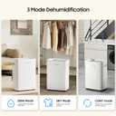 4500 Sq.Ft Dehumidifier for Basement with Drain Hose, ANDTE 52 Pints Smart Compressor Dehumidifiers for Home Large Room, Bathroom, Intelligent Humidity Control, Touch Control Panel, Auto Defrost