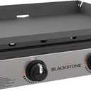 Blackstone 1813 Original 22 Tabletop Griddle with Hood and Stainless Steel Front Plate, Powder Coated Steel, Black