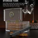 TISFA Acrylic Cigar Humidor with Humidifier and Hygrometer, Desktop Cigar Case Box that can Hold About 15-20 Cigars (S)