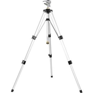 STYDDI Heavy Duty Impact Sprinkler on Tripod Base, Tall Metal Pulsating Telescoping Tripod Sprinkler for Large Area, Yard, Lawn, Garden, Waters up to 70 Ft. Diameter, Legs Extends Up to 36-inch