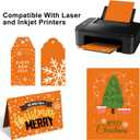 OcePor 50 Sheets Orange Cardstock Paper, Colored Printer Paper 8.5 x 11, Thick Construction for Cards Making, ScrapbookOffice Printing, Invitations, CertificatesDIY Crafting 92 lb/250gsm