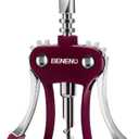 Beneno Wine Opener, Zinc Alloy Premium Wing Corkscrew with Multifunctional Bottles Opener, Sharp Wine Corkscrew with Ergonomic Non-Slip Wing Handle, Purple