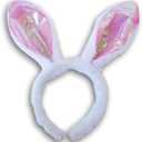 Cute and Adorable Kids' Easter Bunny Ears Headband - 1 Piece (Shiny Pink)