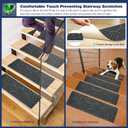 Non-Slip Stair Treads Mat Carpet for Wooden Steps(15 Pack), 21.6 x 7.4IN Self-Adhesive, Safety Indoor Stair Runner Mats, Anti Slip Stair Treads for Kids Elders and Dogs Pets