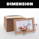 50 Count Photo Frame Cards with Envelopes 4x6 Paper Picture Frame Notecards Photo Card Holder and Envelopes Set for Mother's Day Father's Day Graudation Wedding Birthday Classroom DIY - Kraft