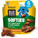 Blue Dog Bakery Natural Dog Treats, Softies, Peanut Butter Flavor, 16.2oz Bag, 6 Bags (1.01 Pound (Pack of 6))