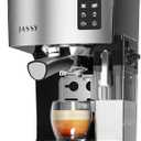 JASSY Espresso Machine 20 Bar Cappuccino Coffee Maker with Foaming Milk Tank,Multiple Functions for Espresso/Moka/Cappuccino,Self-Cleaning System