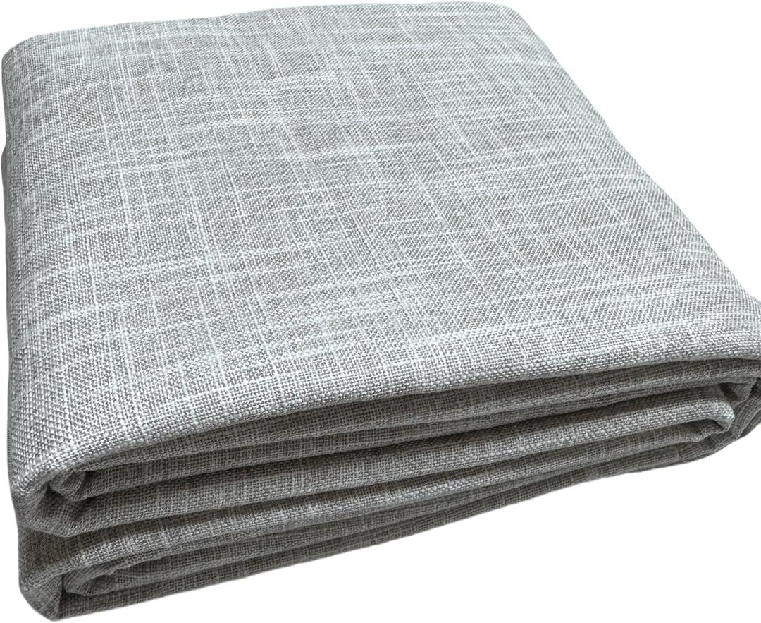 Thick Upholstery Fabric for Chair, Faux Coarse Linen Type Cloth Material, for Sofa Seat Repair (1 Light Grey, 3 Yard (57x 108 inch)) (3 yard pre cut)