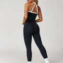 QBGJTD Womens Workout Sets Two Piece Cross Back Tank Top Matching High Waist Leggings Sets Gym Outfits Work Out Clothes (Black, M)