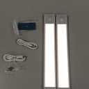 10inch Under Cabinet Lighting, 2 Pack Rechargeable Motion Sensor Light Indoor, 5 Levels Dimmable Magnetic Closet Lights, Wireless Under Counter Lights for Kitchen, Stairs (Warm White Light)