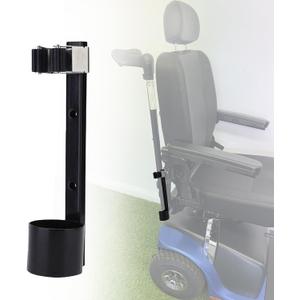 Metal Cane Holder for Mobility Scooters & Power Chairs - Walking Stick Stand Support Accessories for Wheelchair, Walker (A)
