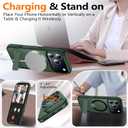 2 x xiwxi for iPhone 17 Pro Case with Kickstand,[Compatible with Magsafe][1*Screen Protector],Military-Grade Protection & Anti-Yellowing,Magnetic Case for iPhone 17 Pro,Green