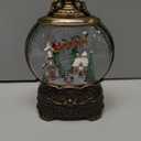 Christmas Snow Globes Christmas Water Lantern with Gingerbread Man & Snowman, Music & 6H Timer, USB Lined/Battery Operated Lighted Lanterns for Xmas Festival Decoration Gifts (10" Gingerbread House)