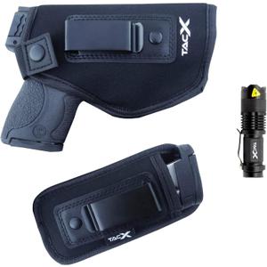 Universal IWB Holster | Concealed Carry | Inside The Waistband Bundle | Flexible, Breathable, Neoprene | S&W M&P Shield 9/40 1911 XDS Taurus Glock