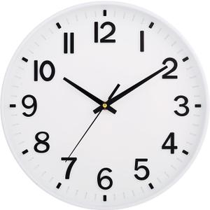HZDHCLH White Wall Clocks Battery Operated 12 inch Silent Non Ticking Modern Wall Clock for Living Room Bedroom Kitchen Office Decor