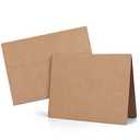 Eupako Brown Blank Cards and Envelopes 100 Pack - 5x7 Heavyweight Folded Cardstock and A7 Envelopes Self Seal for DIY Greeting Cards, Invitations, Wedding, Baby Shower, Birthday, Thank You Cards