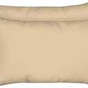 RSH Dcor - Jumbo Lumbar Pillow Covers  Set of 2 | 26" x 16" | Outdoor Use  Patio, Lounge, Adirondack, Deck | Water & Fade-Resistant | Includes Down-Alternative Inserts | Tan