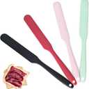 4 Pcs Jar Spatula, Food Grade Silicone Spatula,Sourdough Spatula, Spatulas Silicone Heat Resistant,for Mixing, Scraping, and Spreading Cake Butter,Dishwasher Safe, BPA Free