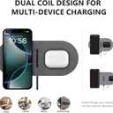 40W Wireless Charging Pad,Dual 20W Charging mat for Apple iPhone 16 15 14 13 12 11 Pro/Max/Mini/Plus/XS/XR,Airpods 4/3/Pro,2 in 1 Wireless Phone Charger for Samsung,Pixel,Xperia(with PD Adapter)