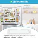 W10827914 Pantry Drawer Door Cover Compatible with kenmore whirlpool maytag Refrigerator, Replaces Part W10165964 drawer lid 12656820 12656823 1455167 Pantry drawer top front lid, White