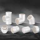 3/4" PVC Union Coupling Pipe Fitting (Socket x Socket), 20 Pack Heavy Duty for DIY Creations, Schedule 40 Adapter