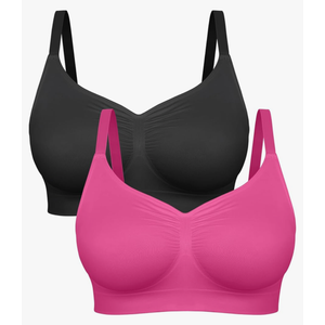 FeelinGirl Bralettes for Women with Support Comfortable Bras No Underwire Seamless Everyday Bras, L