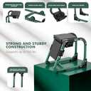 Tcoivs Knee Seat, Foldable Garden Kneeler and Seat, with Adjustable Kneeling Pad and Soft Seat Cushion, Supports Up to 350 LBS