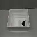 4 Pcs White Buffet Risers with Mini Signs,Acrylic Food Risers for Buffet Table,Display Stand for Dessert,Jewelry,Figures show,Cube Display Base with Hollow Bottoms (6",6.5",7",8")