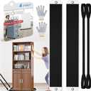 2 Set Large Furniture Sliders with Pull Strap,Appliance Moving Sliders,Heavy Duty Furniture Movers Sliders,Furniture Pull Sliders for Carpet and Hardwood Floors 4 feet