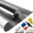 2PLY Premium Carbon 15% VLT Window Tint Film for Cars 40" X 100FT | 8 Pcs Installation Tools Kit, Heat & UV Block, Scratch Resistant, All Car Side & Rear, Reusable