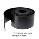 TORRAMI Rubber Gasket Sheet Material 1/8 (.125) Inch T X 3 inch W X 10 Feet, for Sealing,Protection, Abrasion, Supports, Leveling, Bumpers