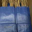 BagDream 100Pack 3.5x2.4x6.7 Inches Small-Kraft-Paper-Gift-Bags with Handles Bulk-Mini-Party-Favor-Gift-Bags Recyclable Tiny Navy Blue Paper Sacks for Samples, Candy