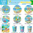 Hello Summer Party Decorations Beach Birthday Party Decorations Summer Plates, Napkins,Cups, Pool Birthday Baby Shower for Beach Party Supplies Serve 30