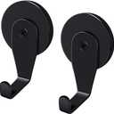 Magnetic Wreath Hanger (Black Matte, Set of 2 Magnets) Heavy Duty Magnet Hook Holds up to 11lbs for Metal Doors/Surfaces for Metal Front Door and Christmas Decor