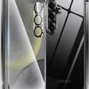 Anti-Yellowing for Samsung Galaxy S25 Crystal Clear Case with Screen Protector*1 Camera Lens Protector*1, [12FT Mil-Grade Protection], Cover for Samsung Galaxy S25 6.2 inch, Clear