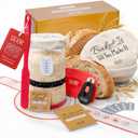 SEOR Premium Sourdough Starter Kit 42oz Glass Jar – Complete Sourdough Bread Baking Supplies with Banneton Proofing Baskets, Sour dough Tools & Accessories, Bread Making Kit