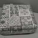 Asuexpect 3 Piece Grey Patchwork Bedspread Sets King Size, Boho Reversible Jacquard Bedding Set for All Season, Soft Lightweight Comforter Bedspread Coverlet Set (106''x96'') with 2 Shams