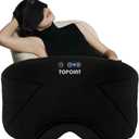 Sleep Mask with Headphones Bluetooth 5.4, TOPOINT Blackout Eye Mask for Sleeping Headphones Earphones with Soft Bamboo Cotton Cooling Breathable, Speaker for Side Sleepers Women Men Travel, Black