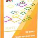 QYH Premium Matte Printable Vinyl Sticker Paper 120 Sheets 8.5"x11" White - Waterproof, Residue-Free, Compatible with Inkjet/Laser & Cricut/Silhouette - Ideal for Small Business, DIY Custom Stickers