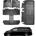 Car Floor Mats and Cargo Liner Compatible for 2011-2020 Toyota Sienna 7 Seats Trunk Liner All Weather TPE Floor Liner for 2011 2012 2013 2014 2015 2016 2017 2018 2019 2020 Toyota Sienna Accessories
