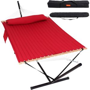 Lazy Daze Double Hammock with Stand, Balance Straps & Carry Bag for Outside